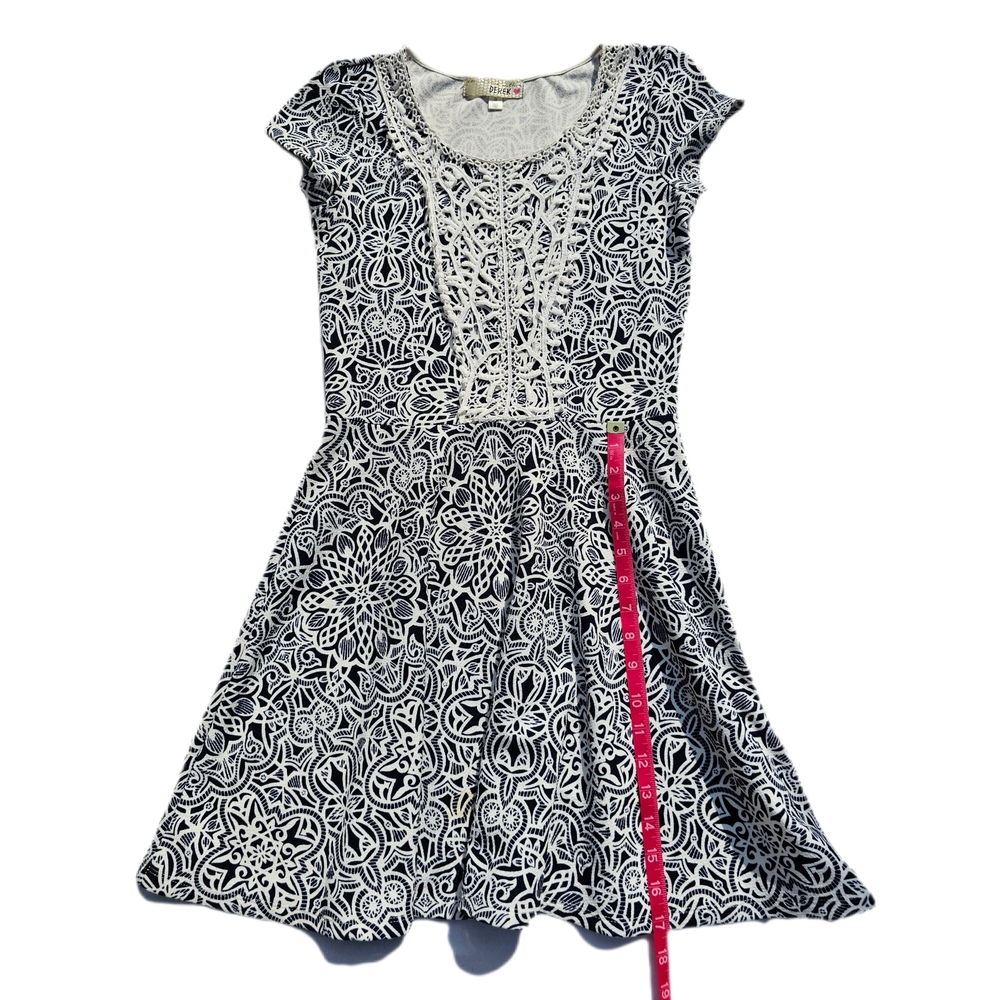 Sequin Hearts Black and White A-Line Mini Dress